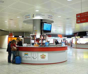 Tourist information desk, Genoa Airport