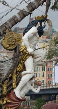 Neptune: Pirate ship's figurehead, Genoa