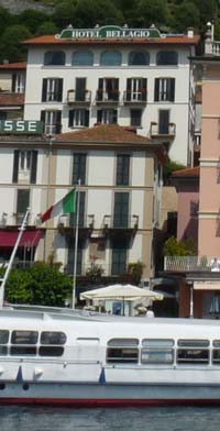 Hotel Bellagio, Lake Como (the hotel is the rear white building)