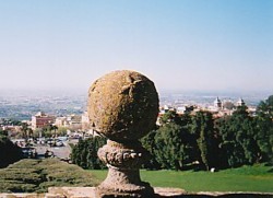 View from the Villa Aldobrandini over Frascati and the plain