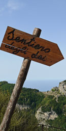 Sentiero degli Dei signpost