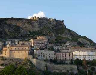 Part of the old town of Amantea, beneath the ruined castle