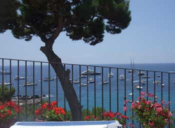 View from my sun-lounger, Hotel Weber Ambassador, Capri