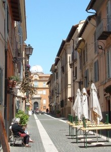 Castel Gandolfo, with the Papal Palace and observatory