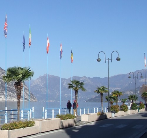 Lakefront promenade in Iseo town