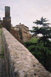 Along the walls of hill-town Orvieto, in Umbria