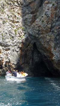 Boat tour of caves, Palinuro