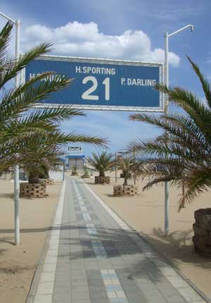Entrance to a private beach