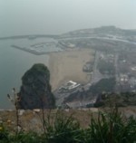 View over Terracina from the temple