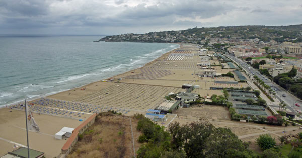 View over Gaeta's beaches