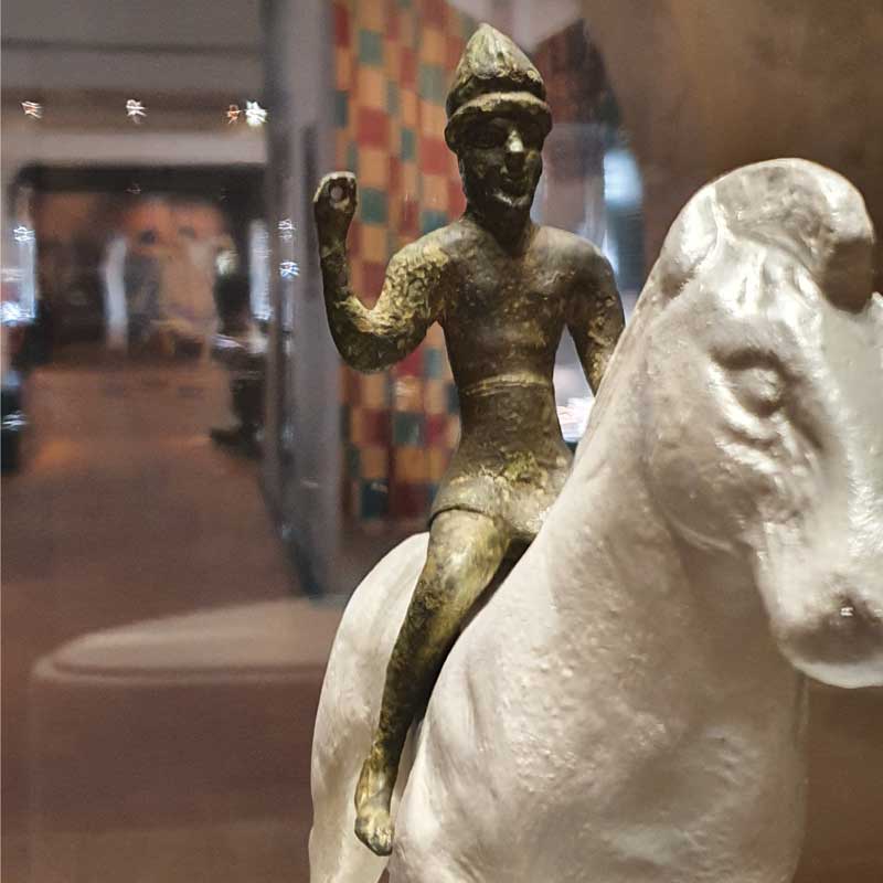 Etruscan bronze statuette of horseman