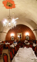 Interior of 'Montalbano' restaurant La Rusticana