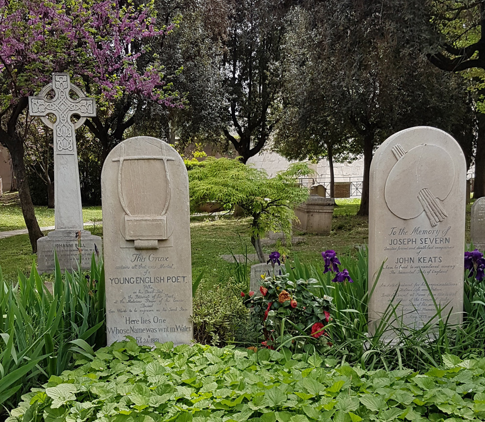 The graves of Keats and his friend Joseph Severn