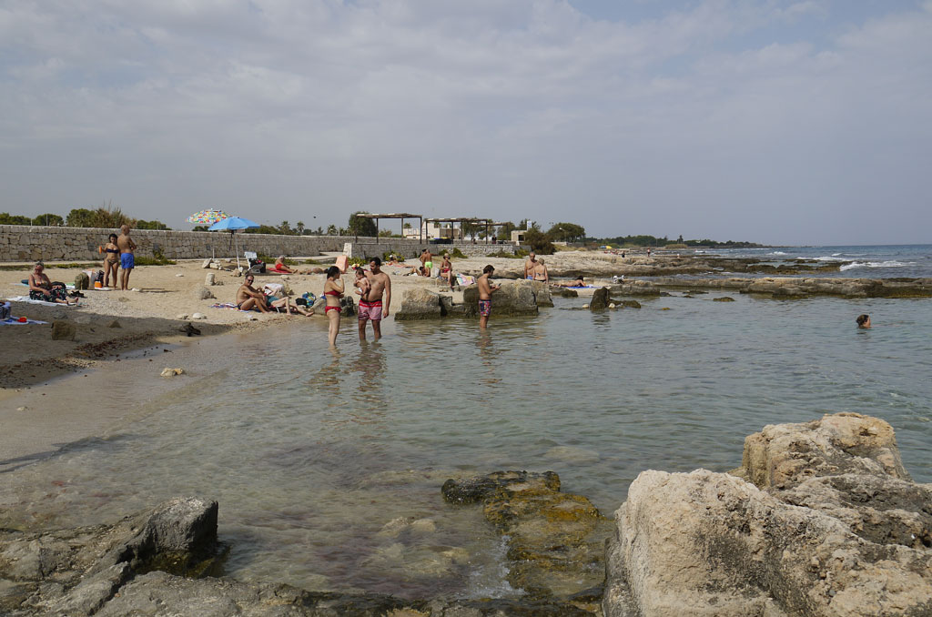 Beach view, past the watch-tower at San Vito