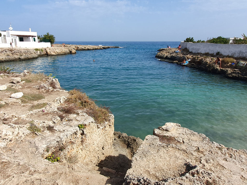 The bathing spot at Porto Contessa, Puglia